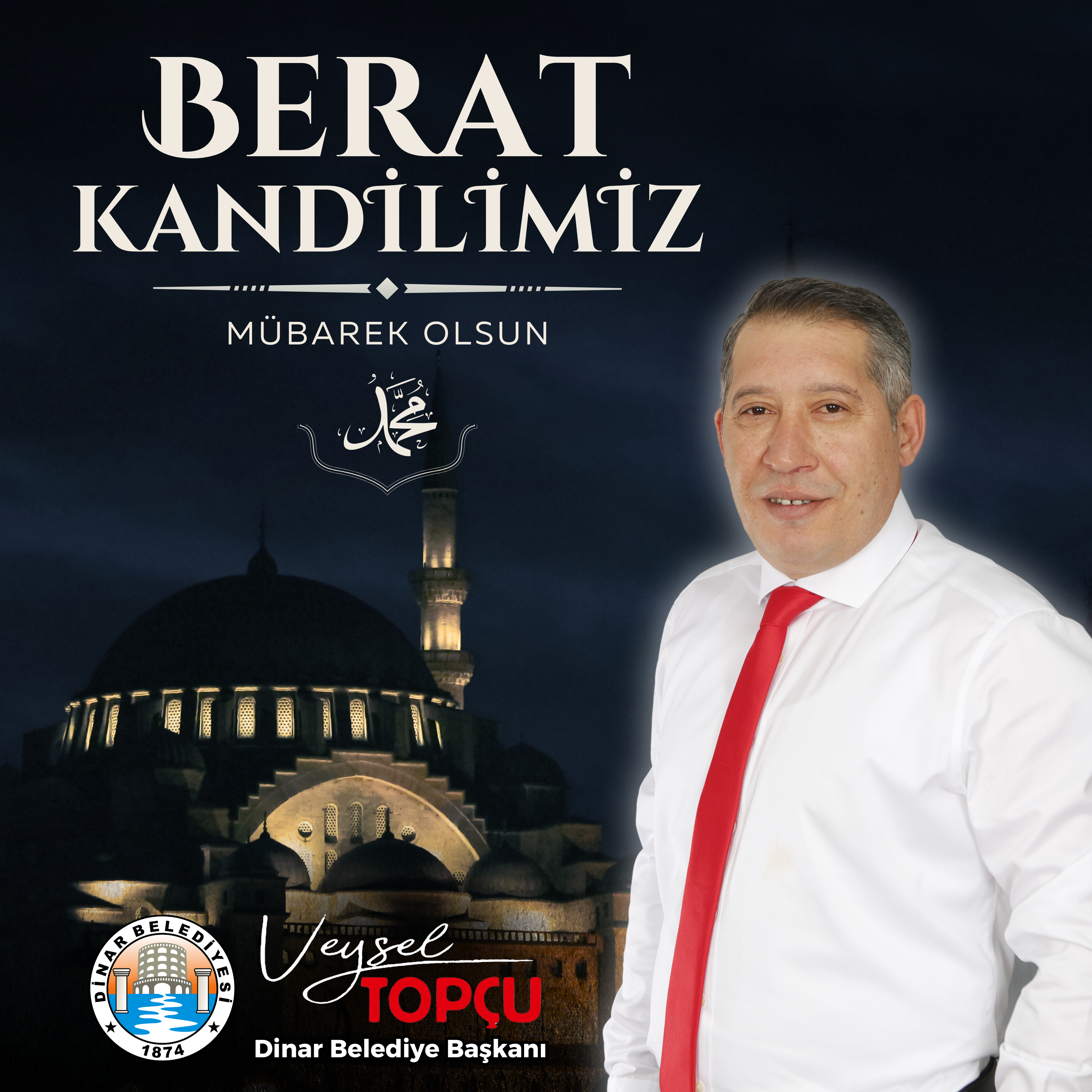Başkan Topçunun Bereat Kandili mesajı