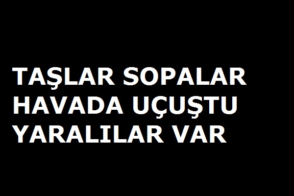Çıkan kavgada taş ve sopa kullanıldı