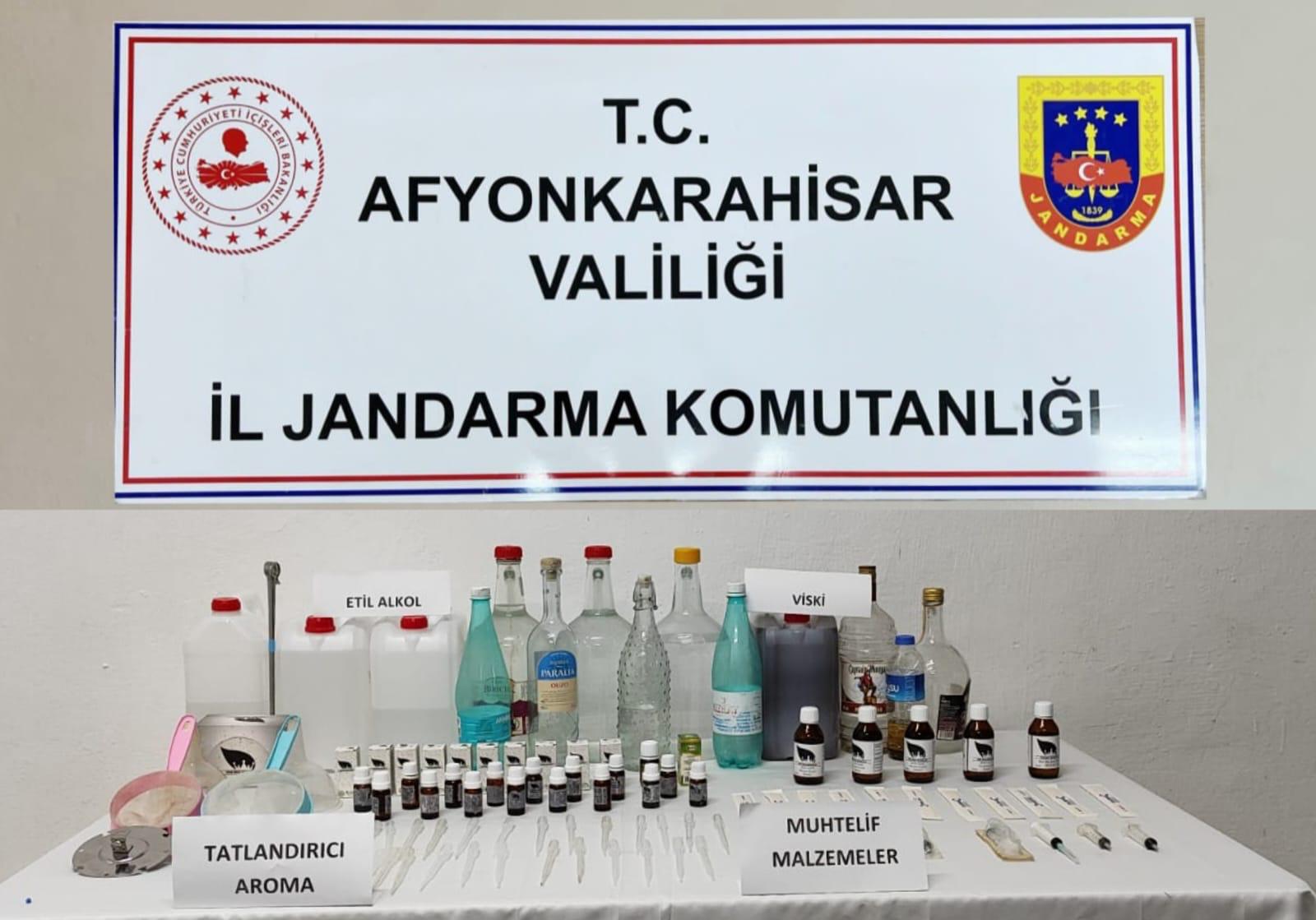 Evinde sahte alkol üreten şahıs yakalandı
