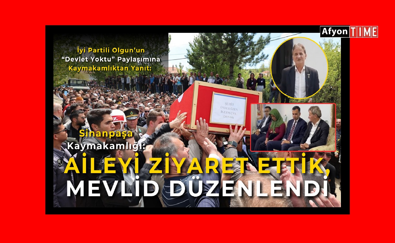 Kim doğru söylüyor? İyi Partili Olgun mu ? Sinanpaşa Kaymakamlığımı ?