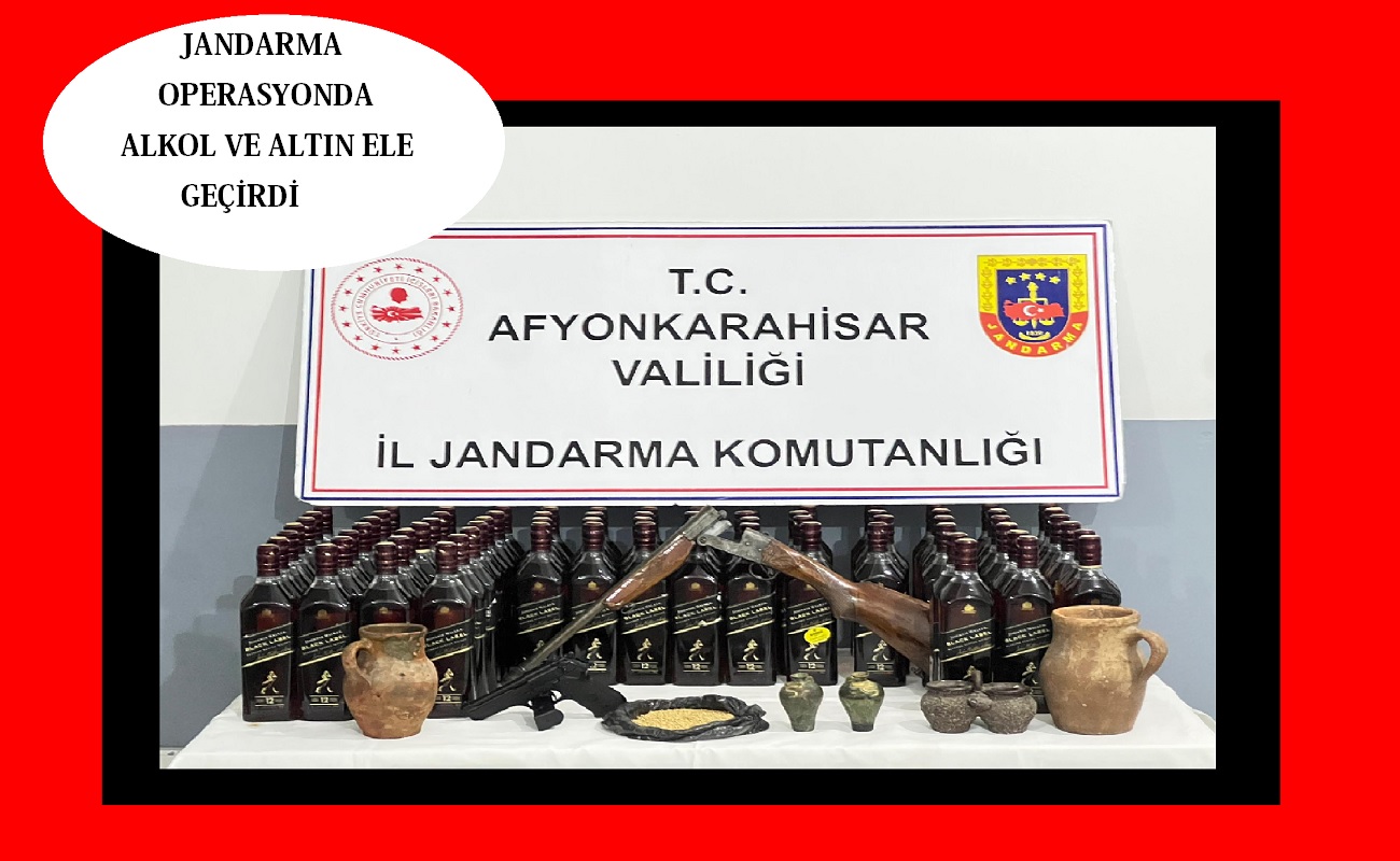 Jandarma Garipçede Altın ve Alkol elegeçirdi