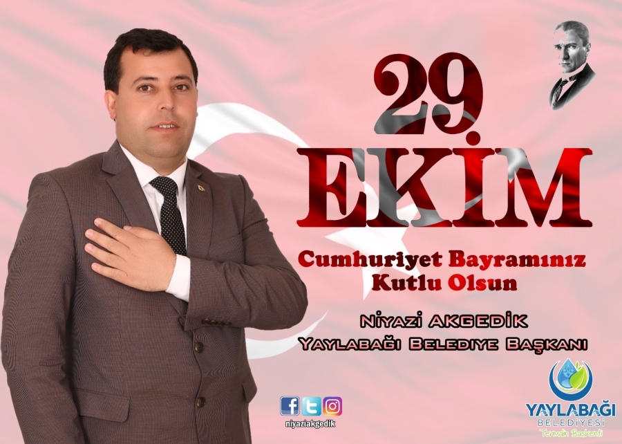 Başkan  Akgedik Cumhuriyetin 98. yıl dönümü