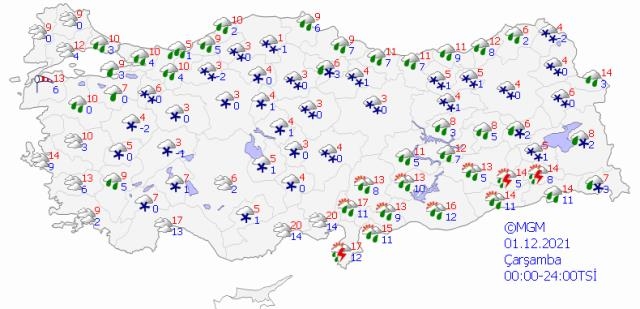 Dikkat  tam 36 ilde kar yağışı bekleniyor