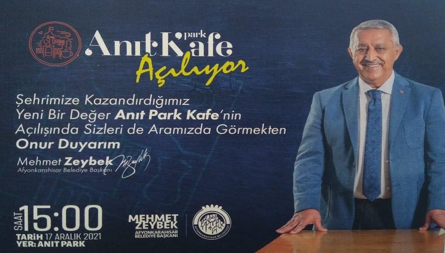 Park Anıt Kafe açılıyor