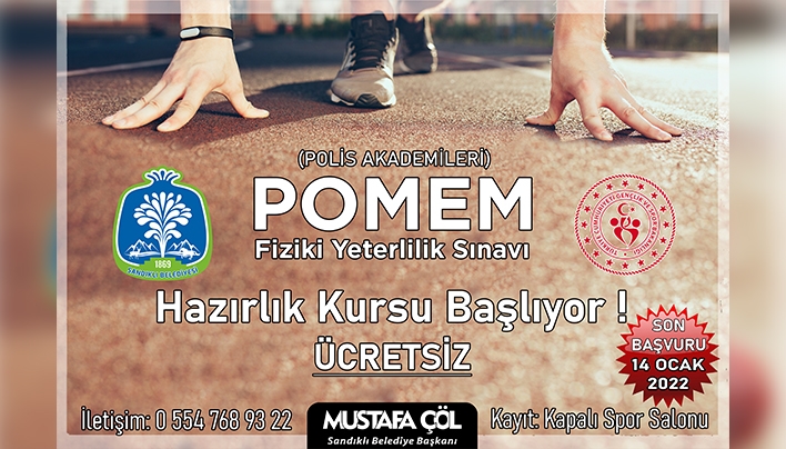 Sandıklı Belediyesinden Polis Adaylarına Ücretsiz Kurs