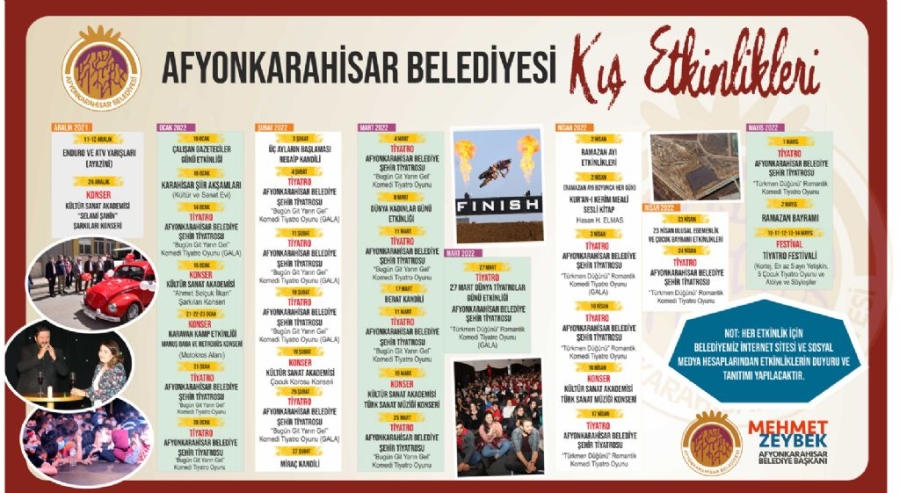 Afyonkarahisar'da her Mevsim etkinlik yapılacak