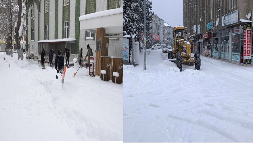 Çay’da Kar Temizleme Çalışmaları Yapılıyor