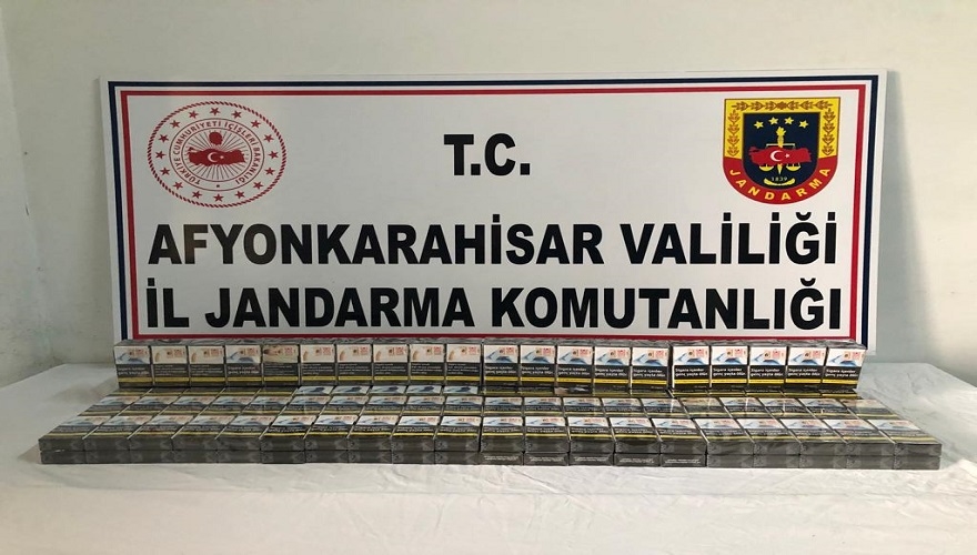 Jandarma Gazlıgölde 260 paket kaçak sigara ele geçirdi