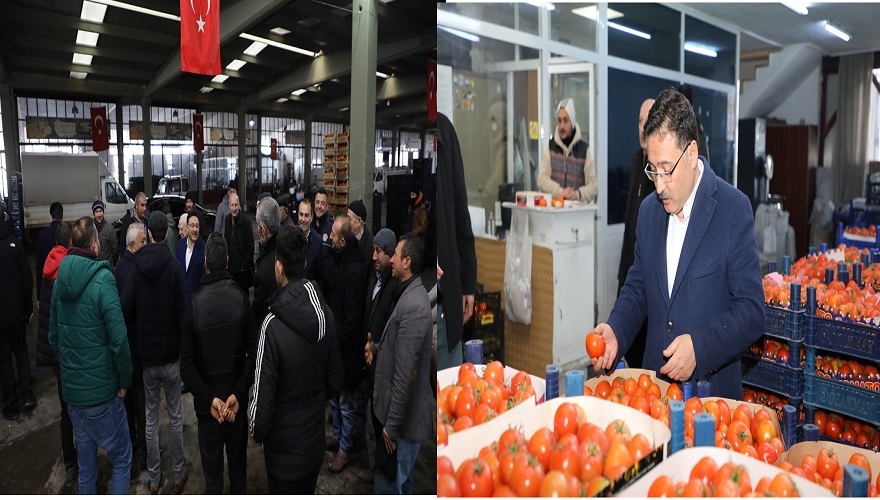 Vali Çiçek, Hal Esnafıyla Bir Araya Geldi