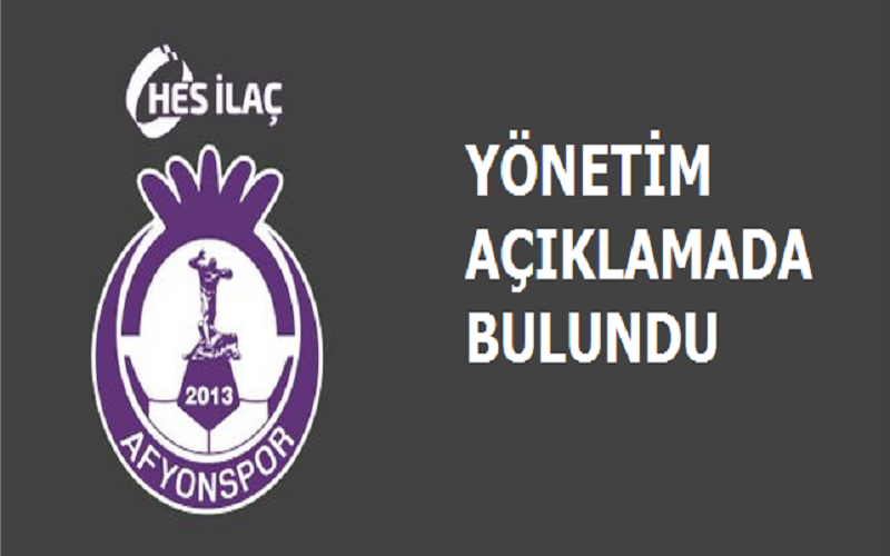 Hesilaç AfyonSpor yönetimi açıklama yaptı