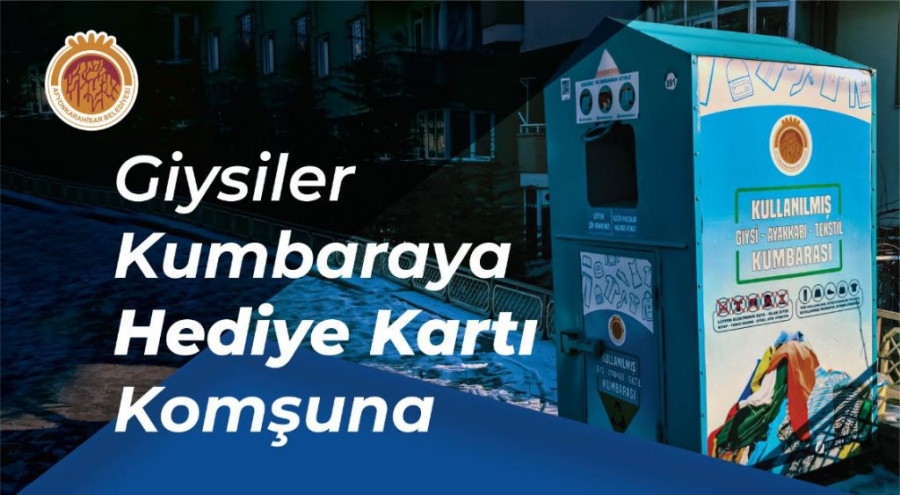 Giysiler kumbaraya hediye kartı ihtiyaç sahiplerine