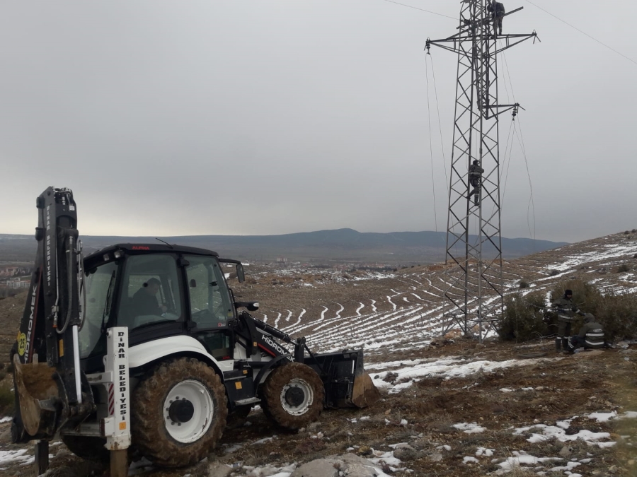 Belediyeden OEDAŞ'a iş makinesi desteği 