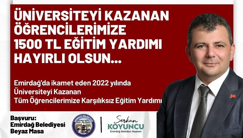 Başkan Koyuncudan karşılıksız eğitime destek