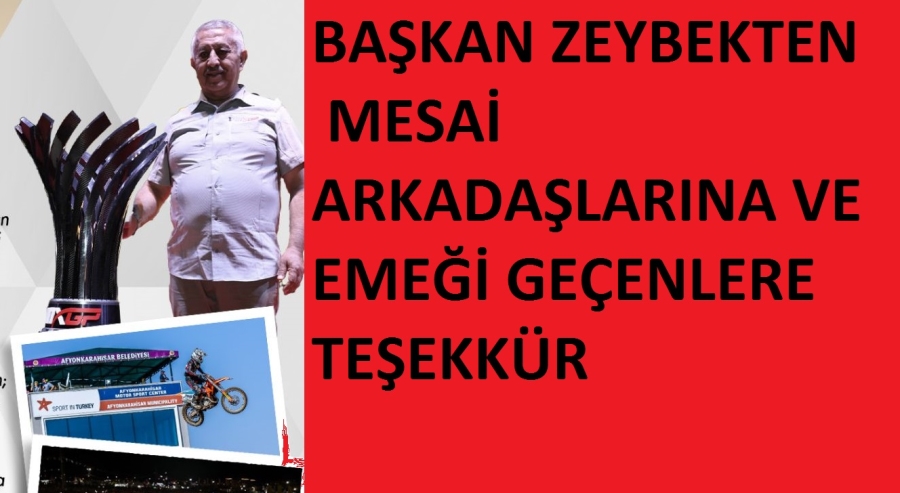 Başkan Zeybek teşekkür etti