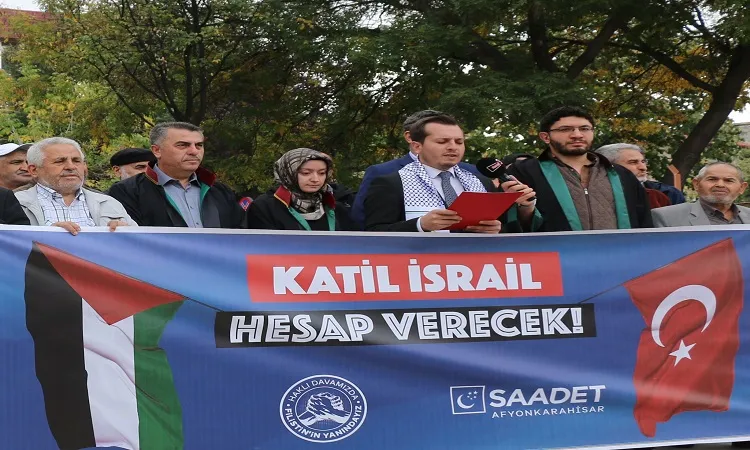 Saadet Partililer Katil İsrail Hakkında suç duyurusunda bulundu