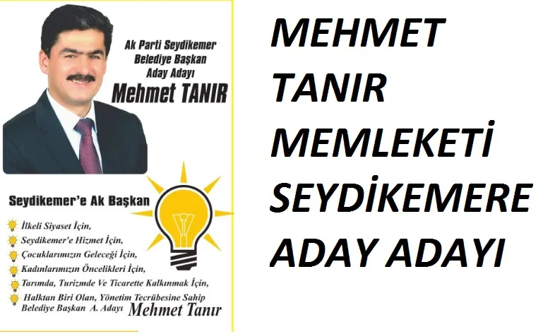 Müdür Tanır da Aday Adayı