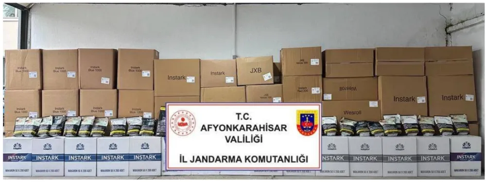 150 bin adet boş makaron ele geçirilidi