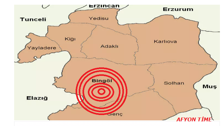 Bingöl ve çevresi de sallandı