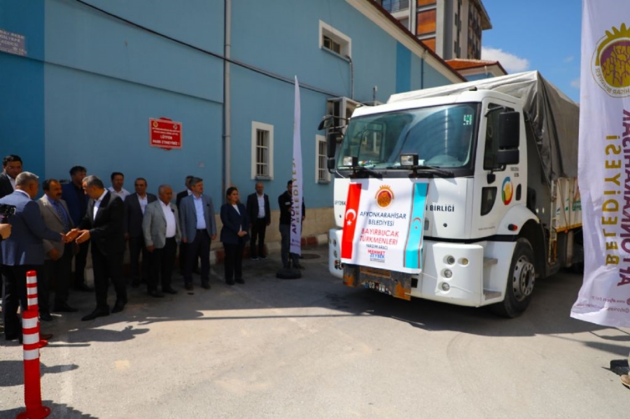 Afyonkarahisar'dan Bayır bucak Türkmenlerine yardım eli