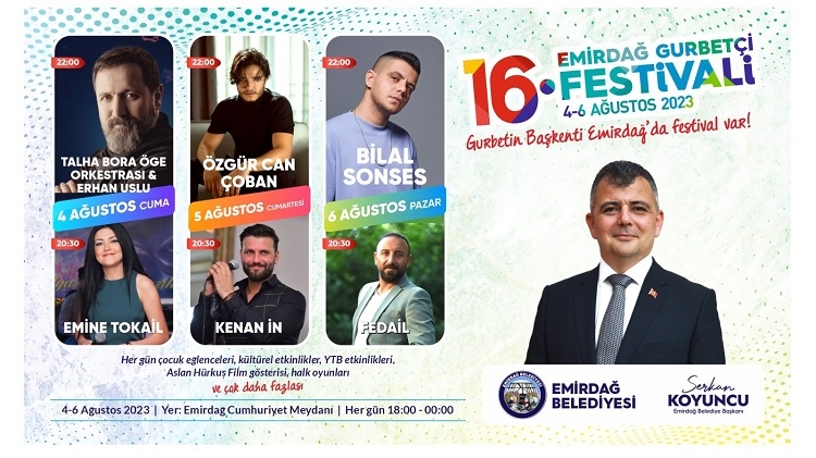 Emirdağ Gurbetçi Festivali Başlıyor 