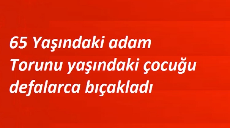 65 yaşındaki adam torunu yaşındaki çocuğu bıçakladı