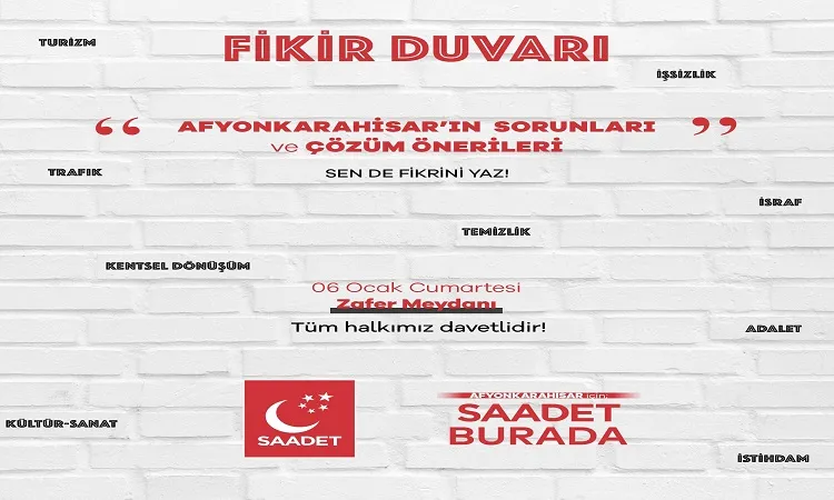 Saadet Partisinden Fikir duvarı etkinliği