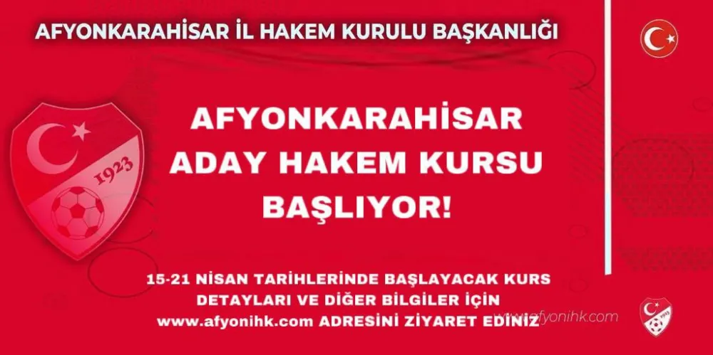 Aday Hakem Kursu başlıyor