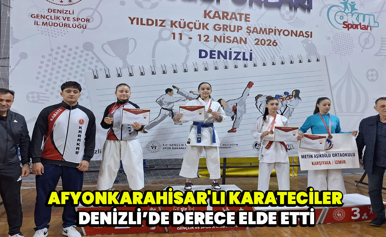 Afyonkarahisar'lı karateciler Denizli’de derece elde etti