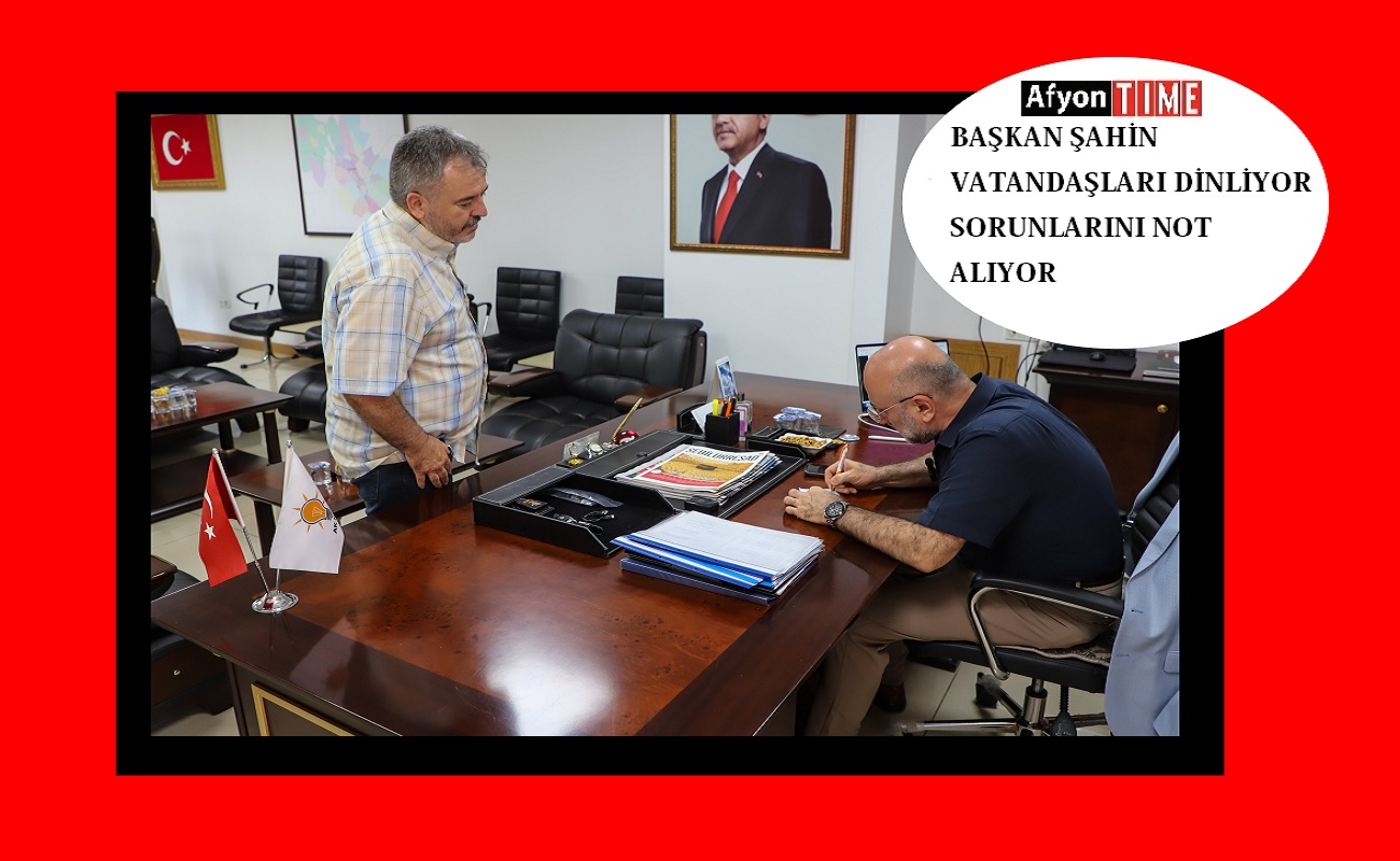 Başkan Şahin vatadaşları dinliyor sorunları not alıyor