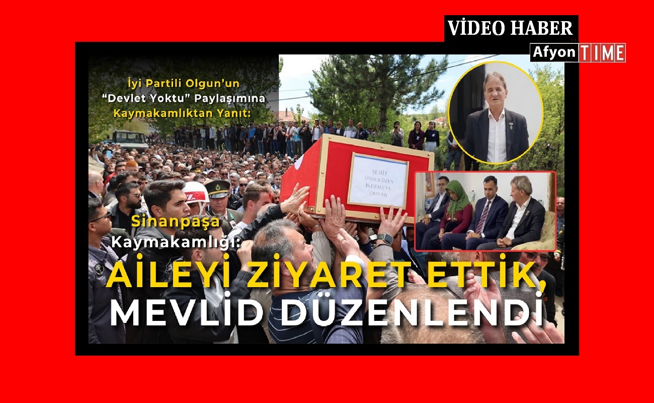 Kim doğru söylüyor? İyi Partili Olgun mu ? Sinanpaşa Kaymakamlığımı ?