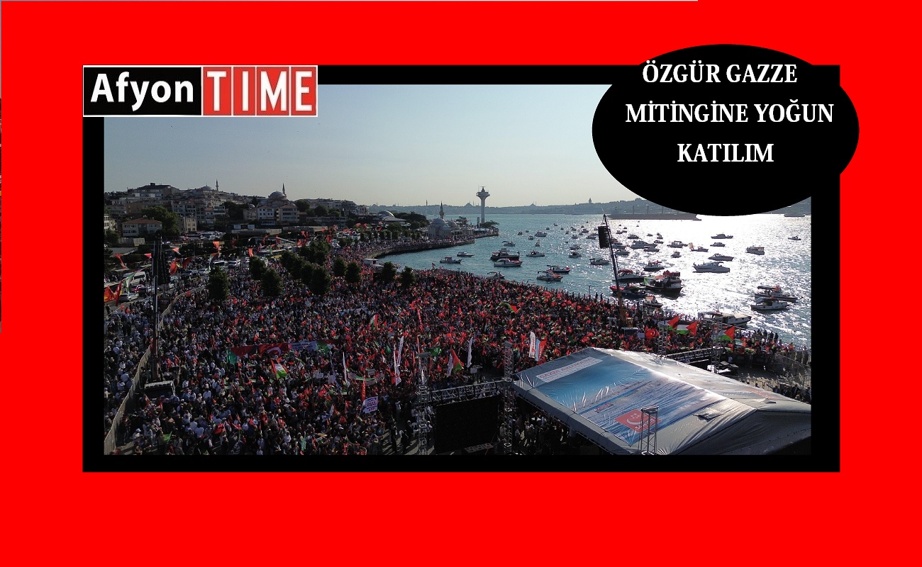 İstanbul'da Özgür Gazze mitingi