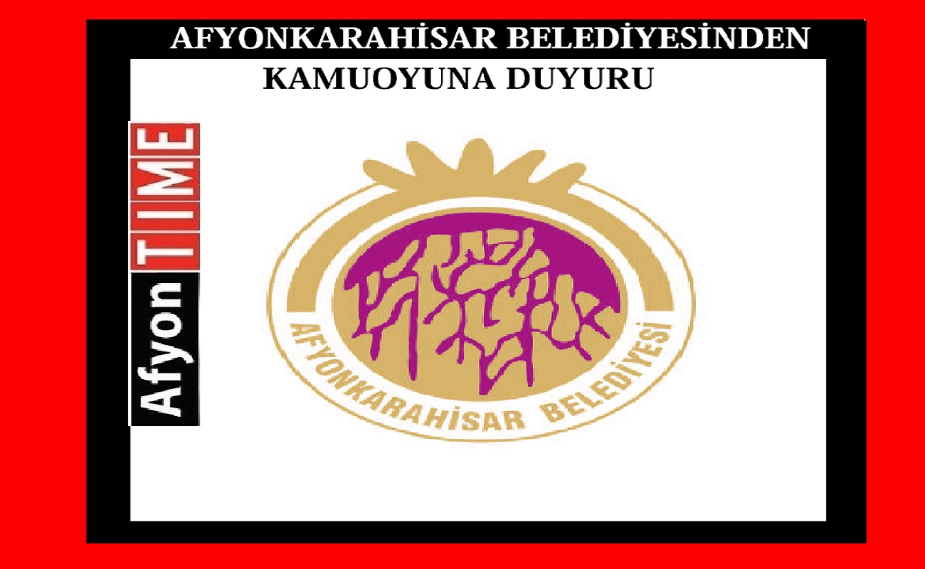 Belediyeden duyuru