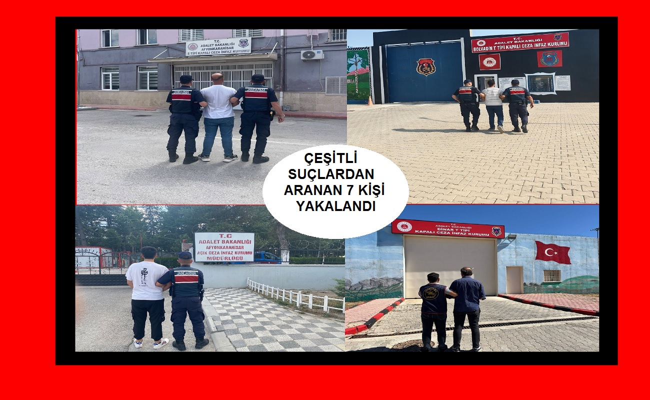 Jandarmadan Suçlulara Geçit Yok: 7 Hükümlü Yakalandı