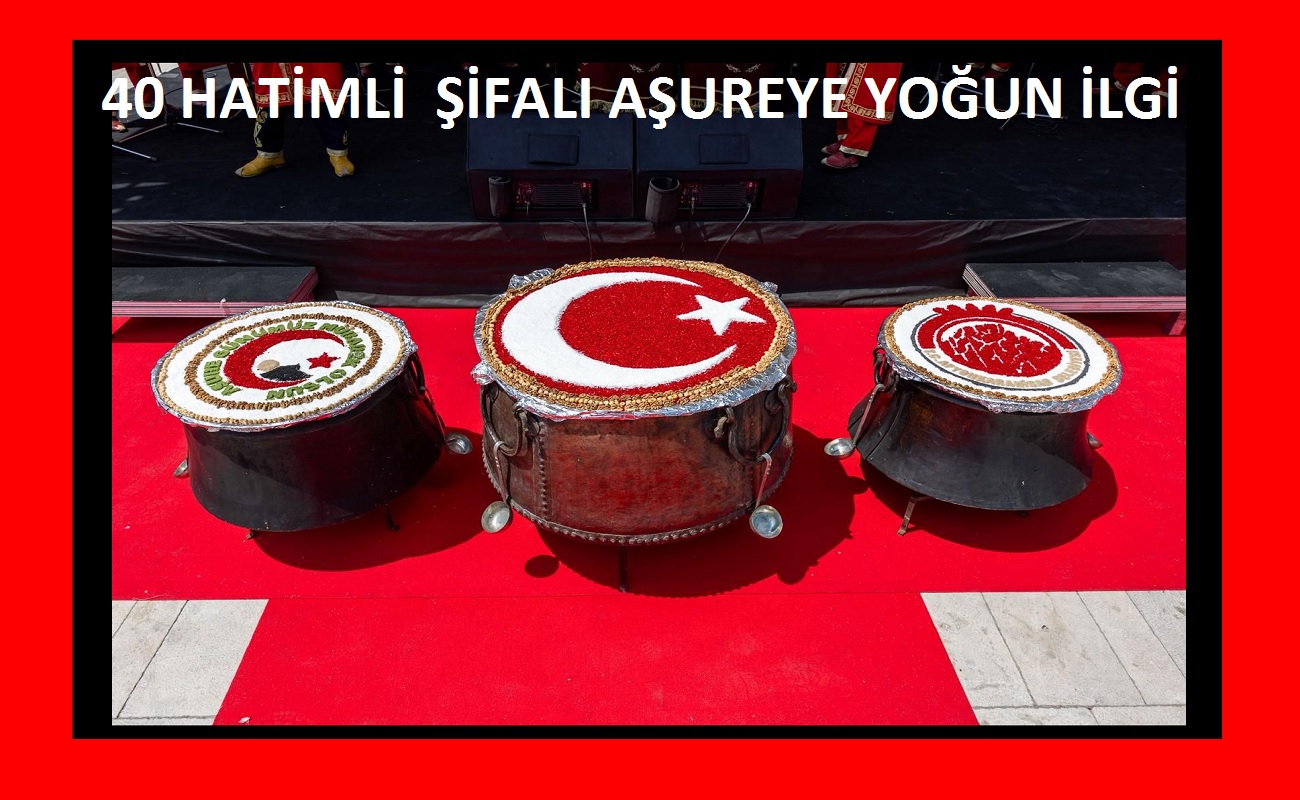 Vatandaşlara 60 bin kap aşure ikram edildi.