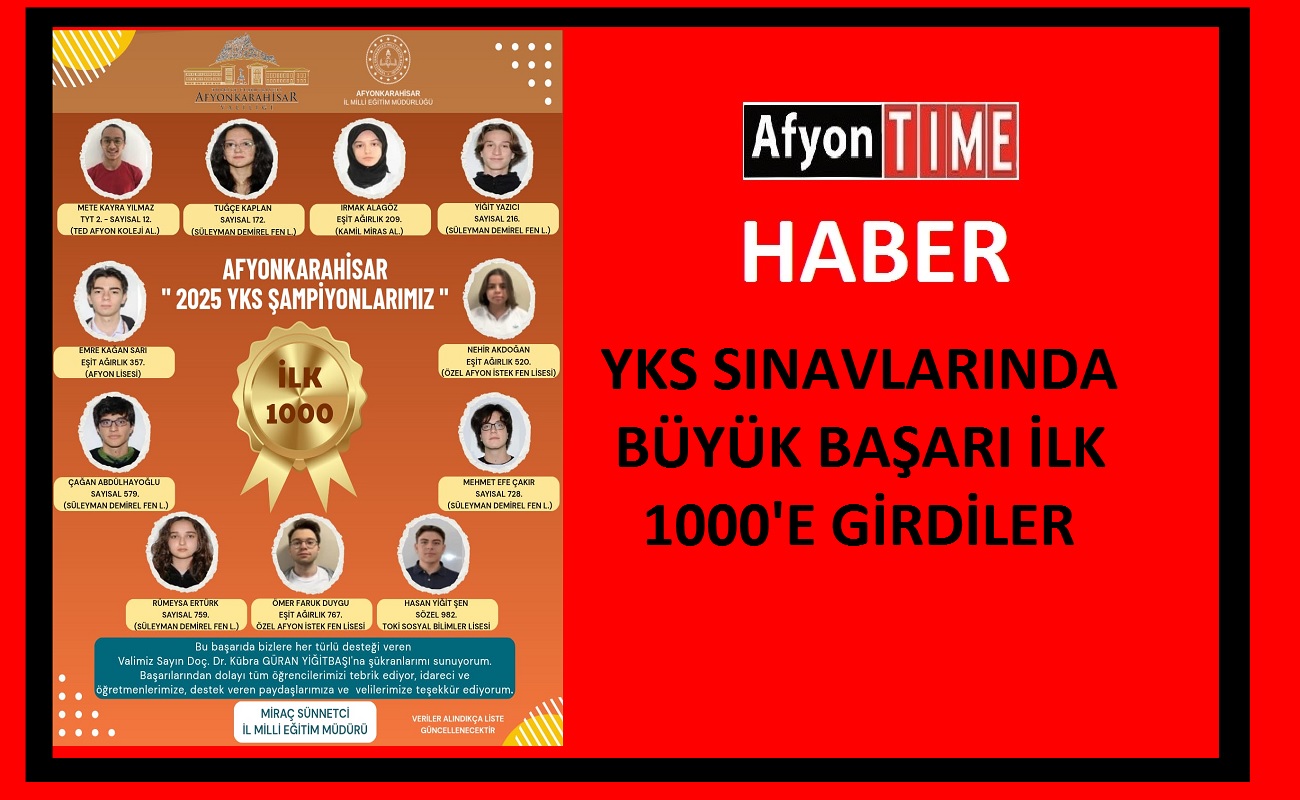 YKS’de de Yüzler Güldü 