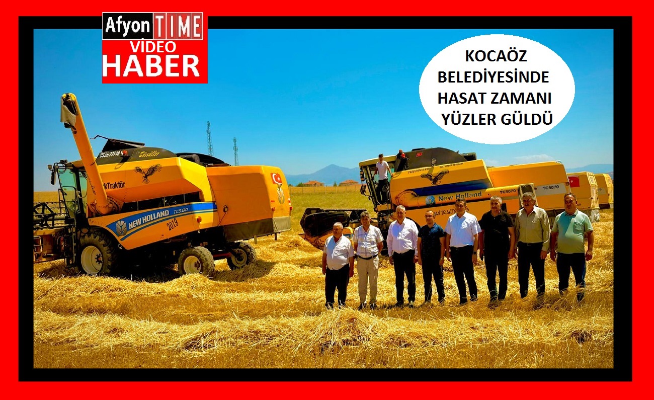 Kocaözde 850 dekar alanda buğday hasadı yapıldı