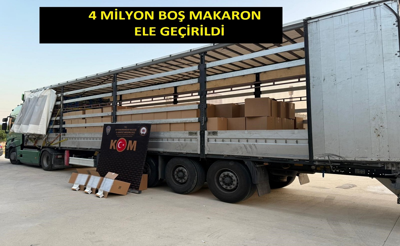 4 milyon boş makaron ele geçirildi