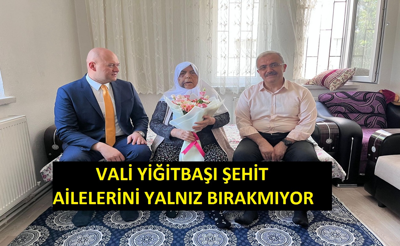 Vali Yiğitbaşı şehit ailelerinin yanında