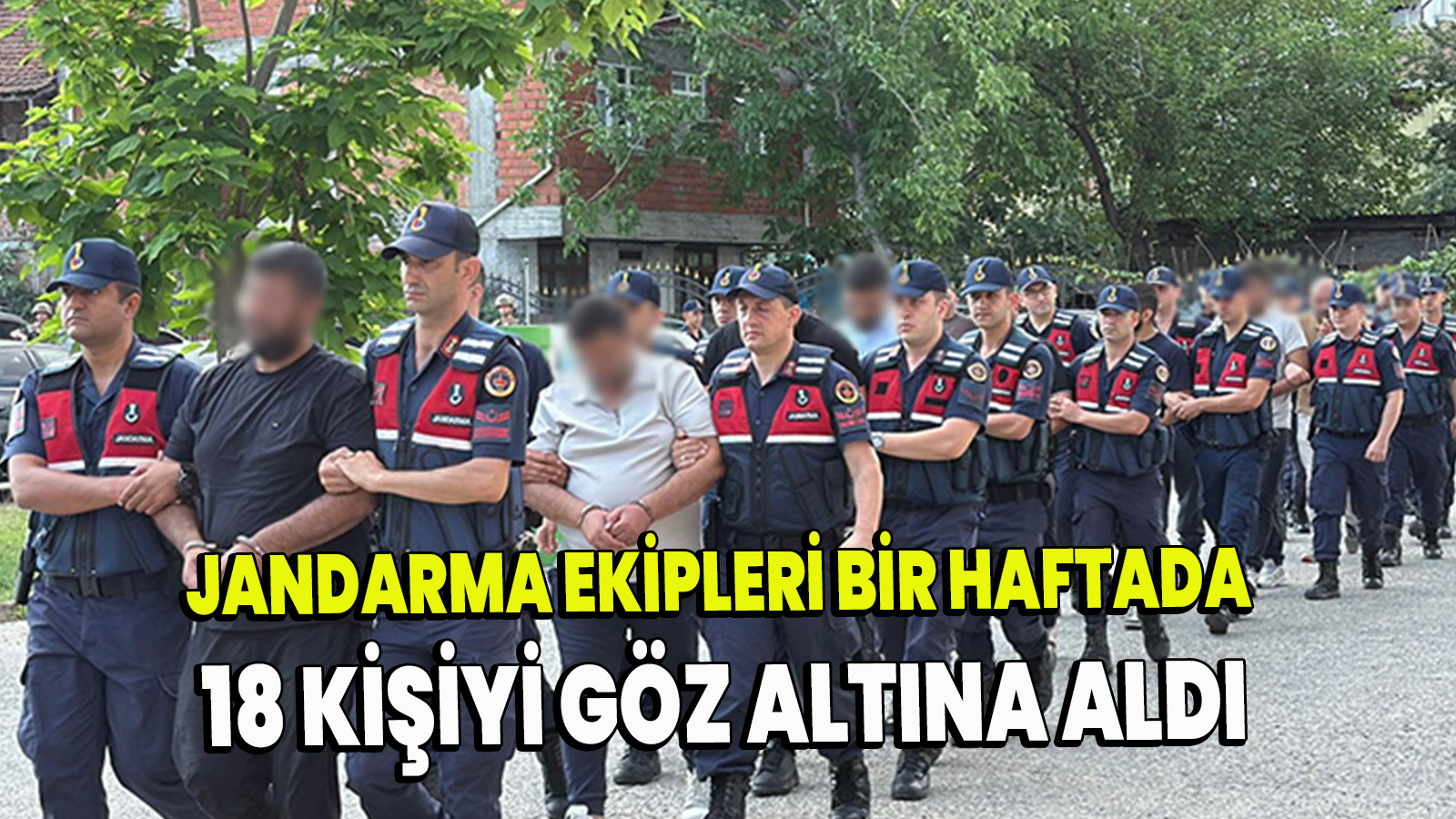 Jandarma ekipleri bir haftada 18 kişiyi göz altına aldı