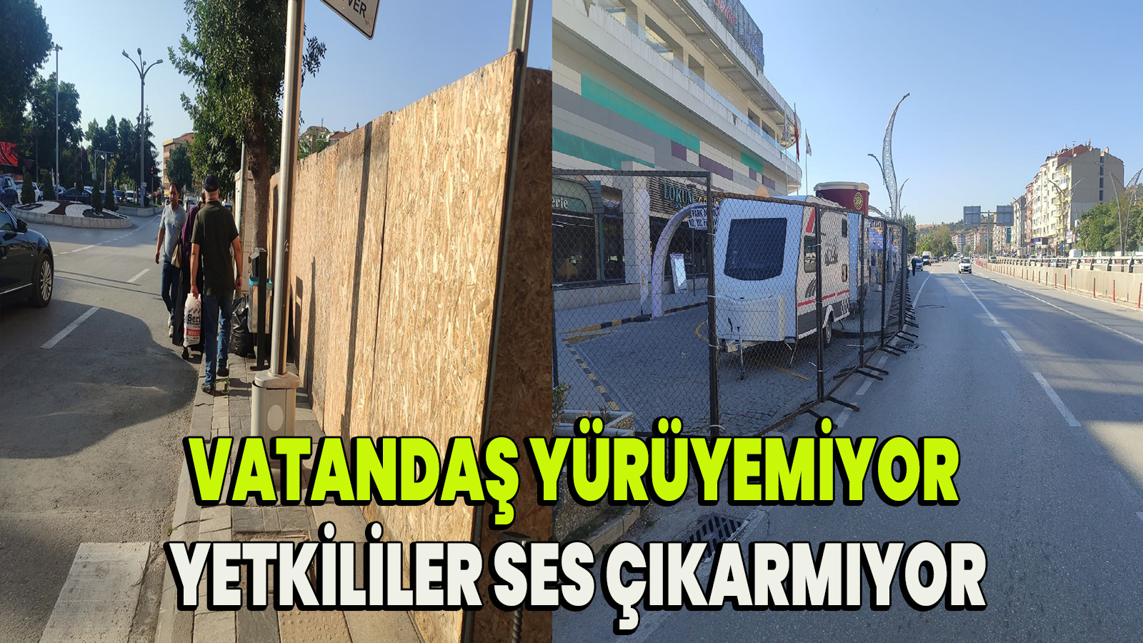 Afyonkarahisar’da Skandal! Kaldırımlar Kapalı, Vatandaş Yola Mahkûm