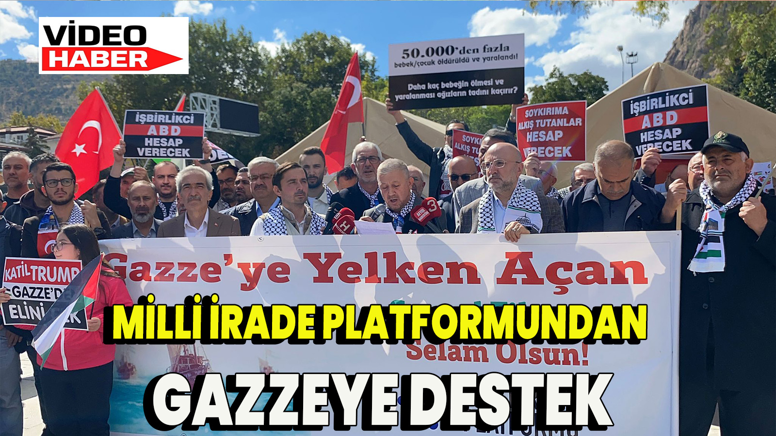 Milli İrade Platformundan Gazzeye destek