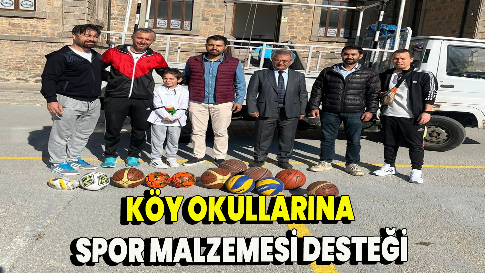 Köy okullarına spor malzemesi desteği
