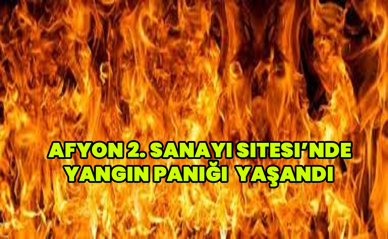 Afyon 2. Sanayi Sitesi’nde Yangın Paniği  yaşandı