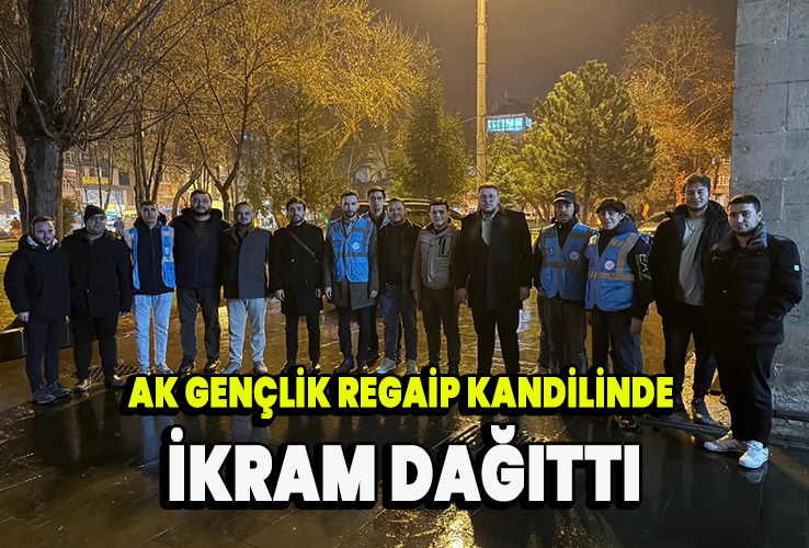 Ak Gençlik Regaip Kandilinde ikram dağıttı