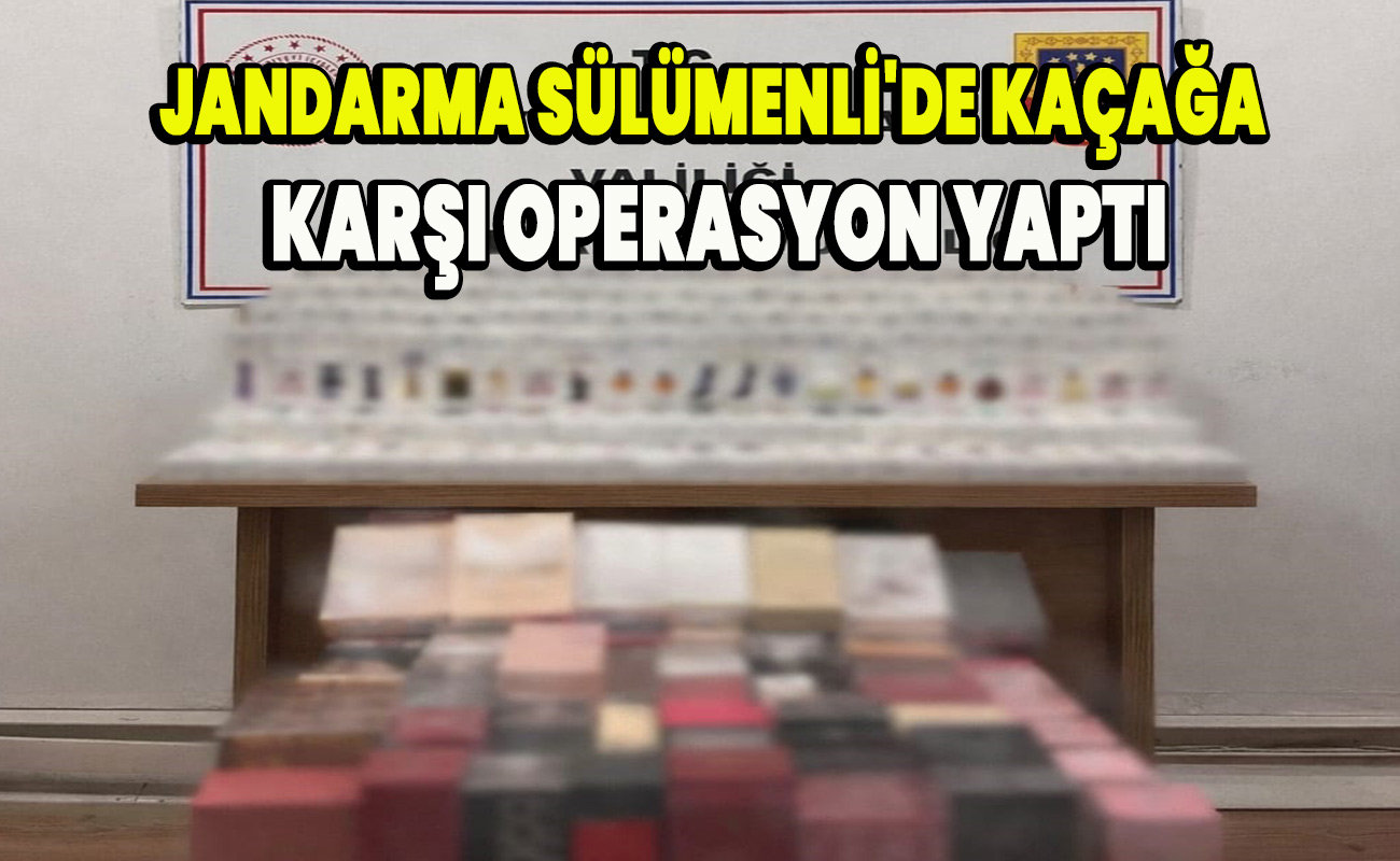 Jandarma Sülümenli'de kaçağa karşı operasyon yaptı