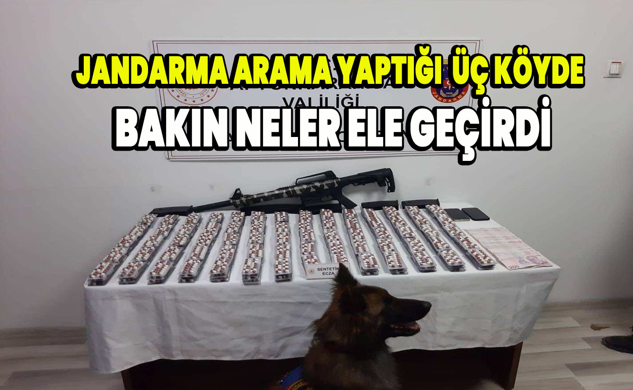 Jandarma arama yaptığı  üç köyde akın neler ele geçirdi