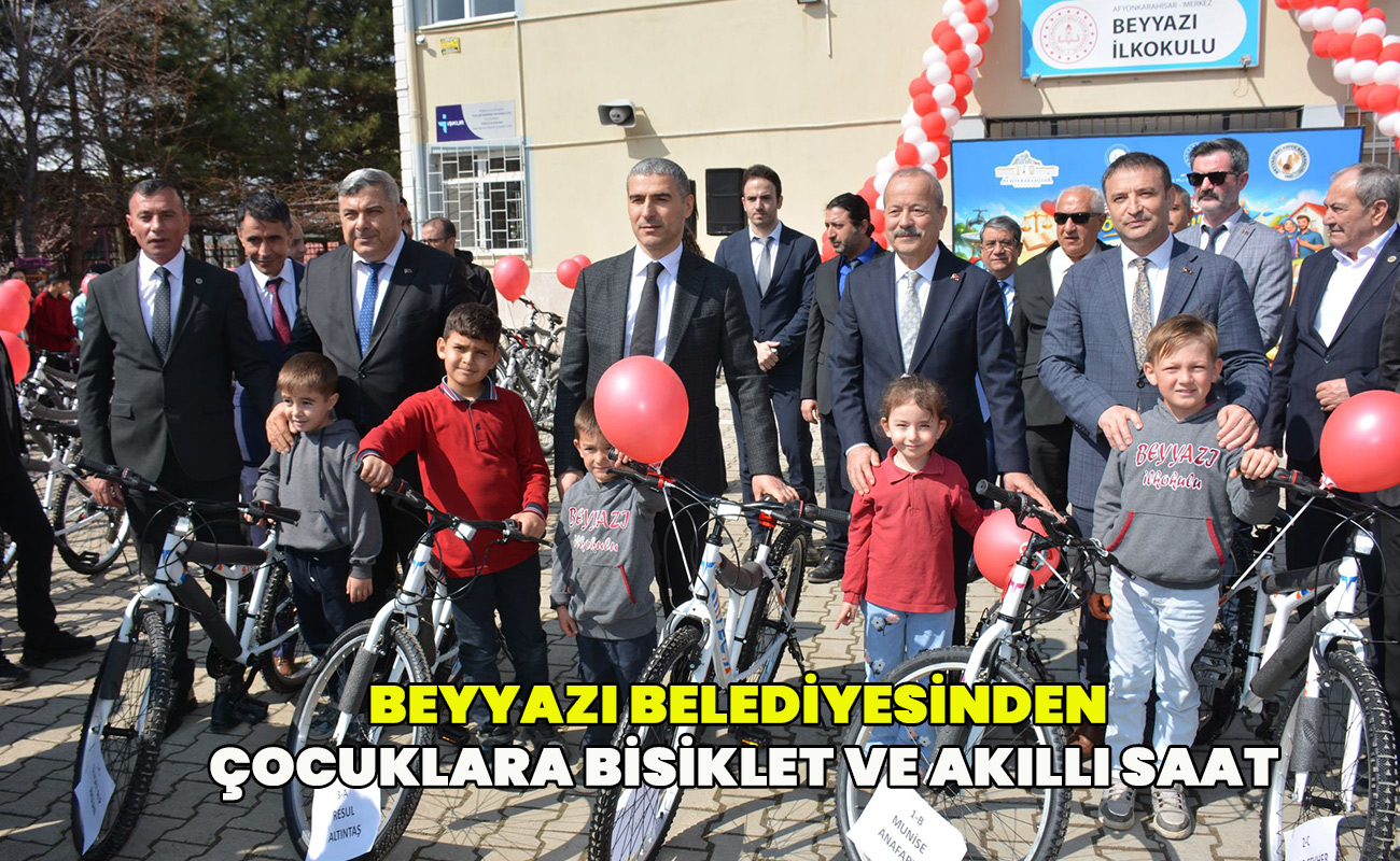 Beyyazı belediyesinden çocuklara bisiklet ve akıllı saat