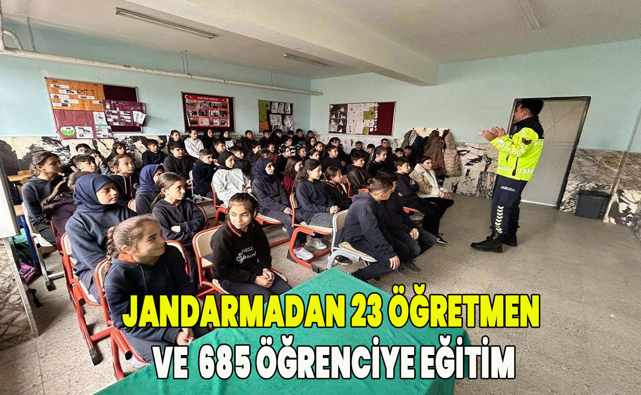 Jandarmadan 23 öğretmen ve  685 öğrenciye eğitim