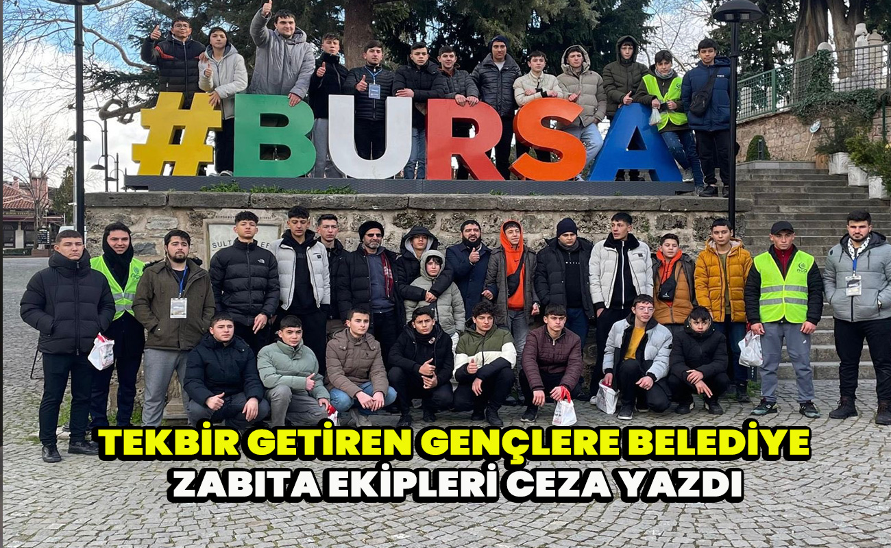 Tekbir getiren gençlere belediye zabıta ekipleri ceza yazdı