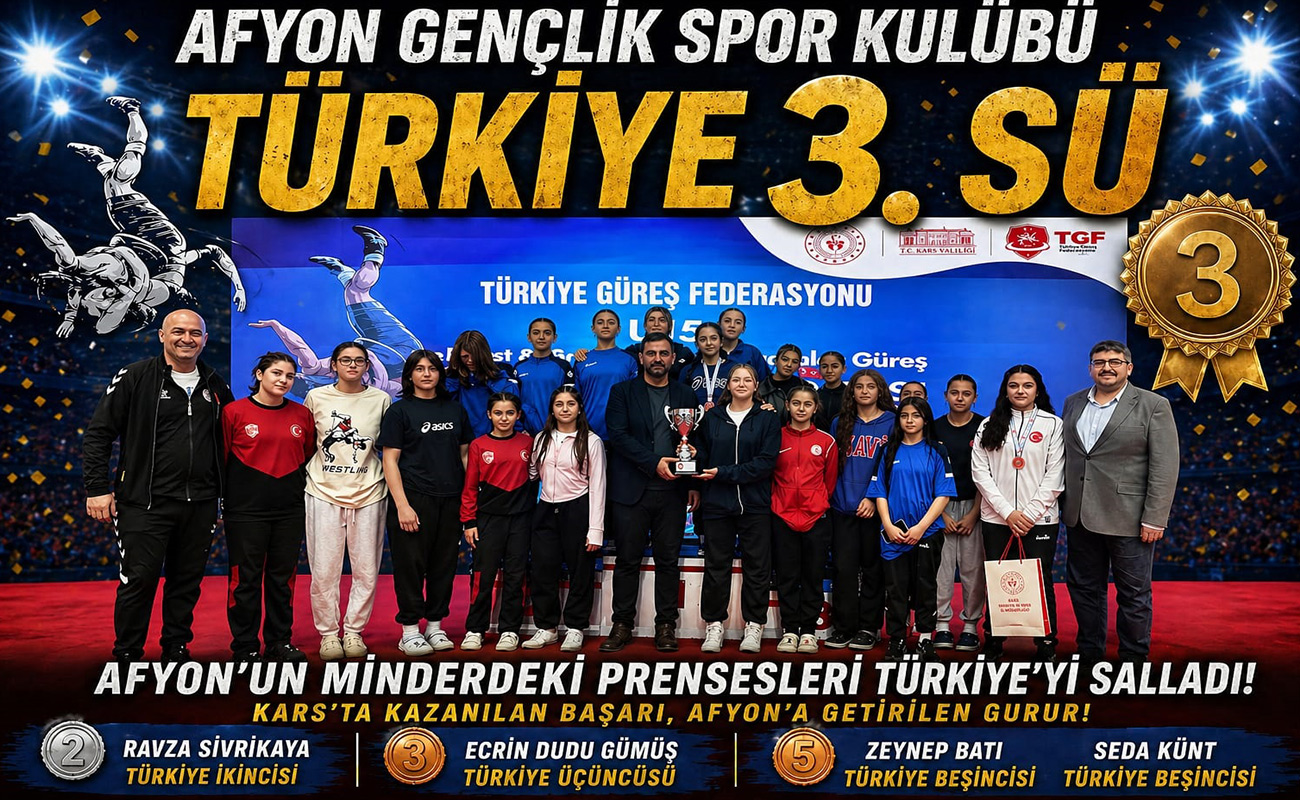 Afyon Gençlik Spor Kulübü Türkiye 3. sü oldu